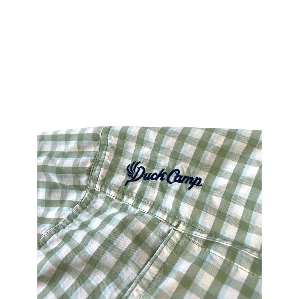 DUCK CAMP Mens Lightweight Short Sleeve Hunting Shirt 2XL Green Vented Nylon Zip - Picture 16 of 16